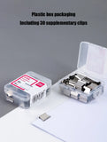 4Boxes Deli 8598 Hand Paper Clipper Supplemental With Refills Metal Stapler Paper Clips For Document Binding Stationery