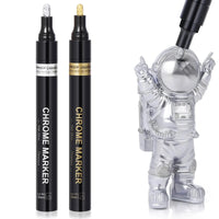 AOOKMIYA 3/2/1pcs Chrome Mirror Marker Pen 2mm DIY Reflective Paint Pens Mirror Markers Chrome SILVER Marker Car Styling Art Craftwor