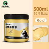 AOOKMIYA Marie's Gold Acrylic Paint,Large500ml/16.9oz Bottle,Rich Pigments,Perfect for Canvas,Paper,Craft Painting for Artists,Adults