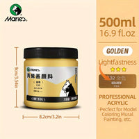 AOOKMIYA Marie's Gold Acrylic Paint,Large500ml/16.9oz Bottle,Rich Pigments,Perfect for Canvas,Paper,Craft Painting for Artists,Adults