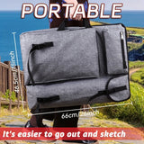 AOOKMIYA 1pc Sketch Painting Carry Backpack Black/Grey,A2/18x26in,Thickened,for Storage,Drawing Board and Easel,Outdoor for Artists,Adult