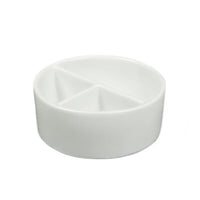 AOOKMIYA Round Ceramic Washing Palette Three-Grid White Porcelain Washing Plate Jingdezhen Porcelain Paint Palette Painting Art Supplies