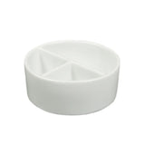 AOOKMIYA Round Ceramic Washing Palette Three-Grid White Porcelain Washing Plate Jingdezhen Porcelain Paint Palette Painting Art Supplies