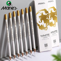 AOOKMIYA 12pcs Marie's White Charcoal Pencils Set,Sketch Highlight Pencils,for Sketching,Shading,Blending,Supplies for Beginners,Artists
