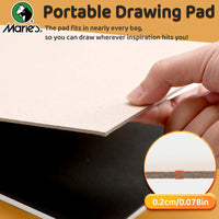 AOOKMIYA Marie's Acrylic Marker Pad,30 Sheets White and Black 32 lb/120 gsm Drawing Papers,Bleedproof Sketchbook for Alcohol Markers