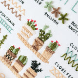 AOOKMIYA 3 Sets Embroidery Kit for Beginners, Embroidery Starter Kit Stitches Practice Kit Stamped Cross Stitch Sets with Tools