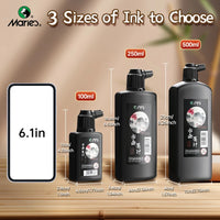 AOOKMIYA 1pc 100g/250g/500g Marie's Calligraphy & Sumi Liquid Ink Bottle for Artists for Practice Chinese Traditional Art Works