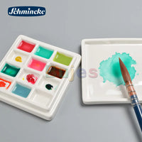 SCHMINCKE 12-compartment Ceramic Palette, Painting Ceramic Cover, Multifunctional Pigment Tray, Easy To Clean