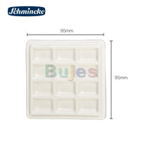 SCHMINCKE 12-compartment Ceramic Palette, Painting Ceramic Cover, Multifunctional Pigment Tray, Easy To Clean