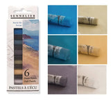 SENNELIER-Hand Made Cor Pó Vara, Extra-Macio, Meio Pastel, Cor Da Pele Seascape, Iniciantes Art Supplies, 6 Stick Set