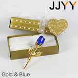 AOOKMIYA Valentines Day Gift Crystal Glass Rose Flower Figurines Craft Favors Lovers Gift Souvenir Wedding Decoration Ornaments Gift Box