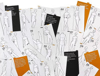 AOOKMIYA Poses For Fashion Illustration Book (Card Box) Men's And Women's Clothing Design Hand Drawn Practice Body Posture Card Set