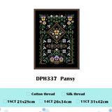 AOOKMIYA Dandelion cross stitch kit cute cartoon 14ct black canvas cloth cotton embroidery DIY handmade kitchen accessories