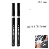 AOOKMIYA 3/2/1pcs Chrome Mirror Marker Pen 2mm DIY Reflective Paint Pens Mirror Markers Chrome SILVER Marker Car Styling Art Craftwor