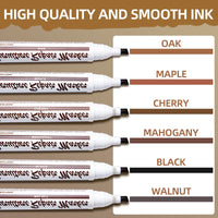 AOOKMIYA 13pcs Furniture Markers Crayon Sharpener Set, Wood Scratch Repair Kit Waterproof Pen for Floors, Tables, Desks, Stains Oak Maple