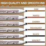 AOOKMIYA 13pcs Furniture Markers Crayon Sharpener Set, Wood Scratch Repair Kit Waterproof Pen for Floors, Tables, Desks, Stains Oak Maple