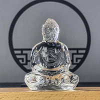 AOOKMIYA Creative Crystal Glass Buddha Decoration, Tabletop Crafts, Retro Living Room, Modern and Simplicity, Household and Office