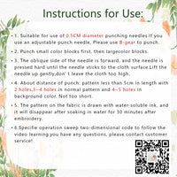 AOOKMIYA DIY Punch Needle Embroidery Kit with Yarn Floral Pattern Starter Kit Magic Tufting Set Poking Cross Stitch Tools For Knitting