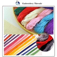 AOOKMIYA European Town Pattern Cross Stitch Kits Stamped Counted Canvas Aida 16CT 14CT 11CT DIY Embroidery Needlework Hand Decoration Set