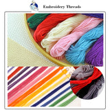 AOOKMIYA European Town Pattern Cross Stitch Kits Stamped Counted Canvas Aida 16CT 14CT 11CT DIY Embroidery Needlework Hand Decoration Set