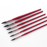 AOOKMIYA 3pcs Paint Brush Set Watercolor Brush Red Fat Man Bionic Squirrel Hair Brush Hook Line Pen Beginner Painting Art Supplies