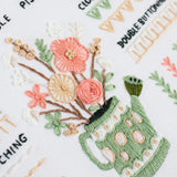 AOOKMIYA 3 Sets Embroidery Kit for Beginners, Embroidery Starter Kit Stitches Practice Kit Stamped Cross Stitch Sets with Tools