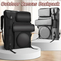 AOOKMIYA 1pc Sketch Painting Carry Backpack Black/Grey,A2/18x26in,Thickened,for Storage,Drawing Board and Easel,Outdoor for Artists,Adult