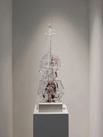 AOOKMIYA ART+ Creative Gifts Home Decor Sculptures Violin Statue Living Room Large Floor Decor Creative Art Sculptures Tabletop Ornaments Housewarming Gifts