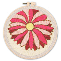 AOOKMIYA Punch Needle Embroidery Starter Kits Punch Needle Tool Threader Fabric Embroidery Hoop Yarn Rug Punch Needle 20x20cm Diy Gift
