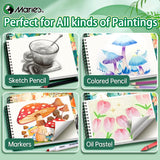 AOOKMIYA Marie's 9x12in Art Sketch Book Pad,1pc A4 108lb/160gsm 60 Sheets Pad with Double-Side Spiral Bound for Painting,Sketching,Marker