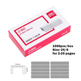 School Binder 24/6 Set Staples Stainless 1000pcs Stationery Office For Steel Supplier Deli Binding Staple Stapler 10#