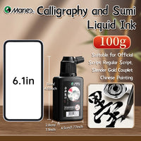 AOOKMIYA 1pc 100g/250g/500g Marie's Calligraphy & Sumi Liquid Ink Bottle for Artists for Practice Chinese Traditional Art Works