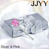 AOOKMIYA Valentines Day Gift Crystal Glass Rose Flower Figurines Craft Favors Lovers Gift Souvenir Wedding Decoration Ornaments Gift Box