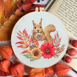 AOOKMIYA Animal Landscape Stitching Sewing Kit Included Hand Embroidery Kit For Adults Embroidery Kit Accessories & Hoop Gift