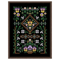 AOOKMIYA Dandelion cross stitch kit cute cartoon 14ct black canvas cloth cotton embroidery DIY handmade kitchen accessories