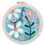 AOOKMIYA Punch Needle Embroidery Starter Kits Punch Needle Tool Threader Fabric Embroidery Hoop Yarn Rug Punch Needle 20x20cm Diy Gift