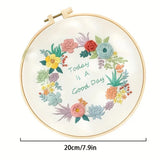 AOOKMIYA Flower Starter Kit DIY Cross For Beginner Plant Sewing Art Craft Painting Home Decor Embroidery Set Handmade Gifts