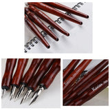AOOKMIYA 5pcs Comic Pen Dip Pen Set Wooden Fountain Pen Holder G/D/whistle/round Nib Student Animation Painting Special Art Supplies