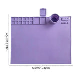 AOOKMIYA AOOKMIYA  Silicone Mat For Painting Silicone Sheet With Palette Casting Molds Mat With Cup Washable Graffiti Silicone Sheet For Art