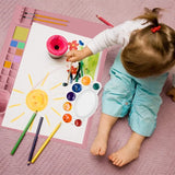 Silicone Painting Mat Washable Craft Graffiti Painting Mat Children'S DIY Painting With Cleaning Cup  Pigment Painting Pad