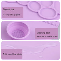 AOOKMIYA Silicone painting pad, graffiti pad, oil painting pad, easy to wipe and washable painting pad, color palette.