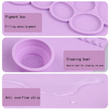 AOOKMIYA Silicone painting pad, graffiti pad, oil painting pad, easy to wipe and washable painting pad, color palette.