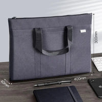 Simple Portable File Bag Briefcase Men's Business Document Bag Canvas Zipper Pouch 14 Inch Laptop Tote Bag Cheap