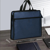 Simple Portable File Bag Briefcase Men's Business Document Bag Canvas Zipper Pouch 14 Inch Laptop Tote Bag Cheap