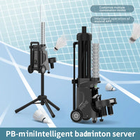 AOOKMIYA Skyegle Mini Remote Control Intelligent Badminton Stringing Machine Shuttlecock Launcher With Moving Wheels