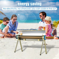 Solar Oven BBQ Grill Portable Stove Cookware, Camping Cookware, Survival Gear for Outdoor Camping and Traveling Picnics