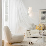 Solid White Sheer Curtains For Living Room Feel Smooth And Soft Touch Luxurious Scratch resistant Sheer Bedroom Window Curtains