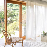 Solid White Sheer Curtains For Living Room Feel Smooth And Soft Touch Luxurious Scratch resistant Sheer Bedroom Window Curtains