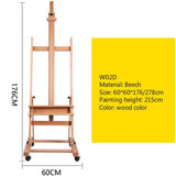 AOOKMIYA Solid Wood Easel Folding Art Oil Paint Sketch Lift Easel Advertising Display Stand Caballete De Pintura Painting Accessories