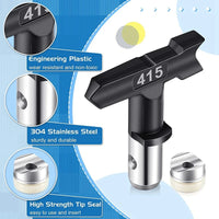 AOOKMIYA Spray Tips Reversible Spray Tip Airless Spray Nozzles Black For Airless Paint Spray Sprayer 109, 213, 311, 315, 413